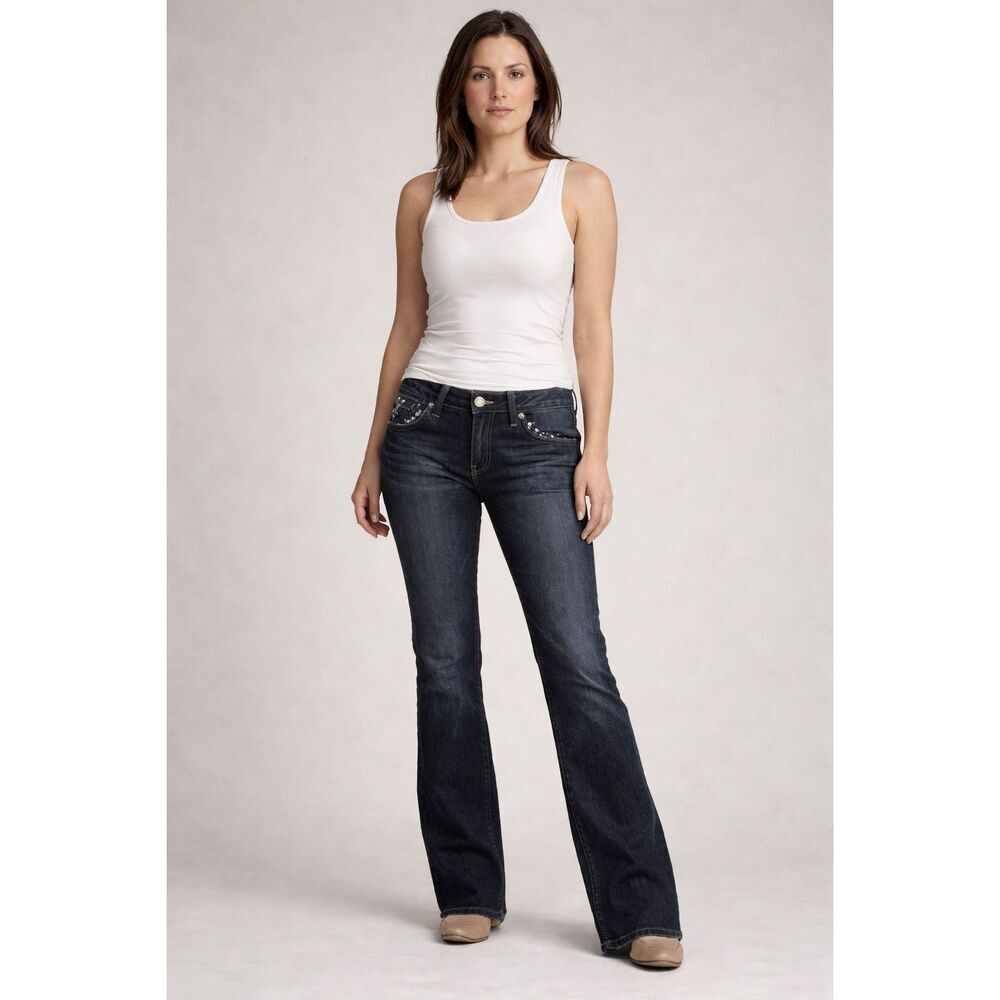 Silver Diva Bootcut Jeans Dark Wash Stretch Denim Juniors 11 Y2K